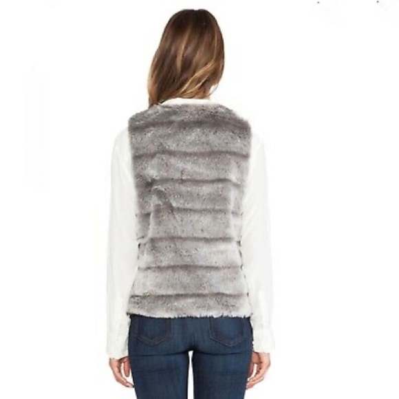 JOIE Andrina Y2K Faux Fur Open Vest Cardigan - Picture 5 of 10